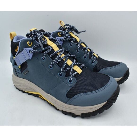 Teva Womens 9 Grandview GTX Gore Tex Mid Blue Mirage Leather Waterproof Hiking - Picture 3 of 12